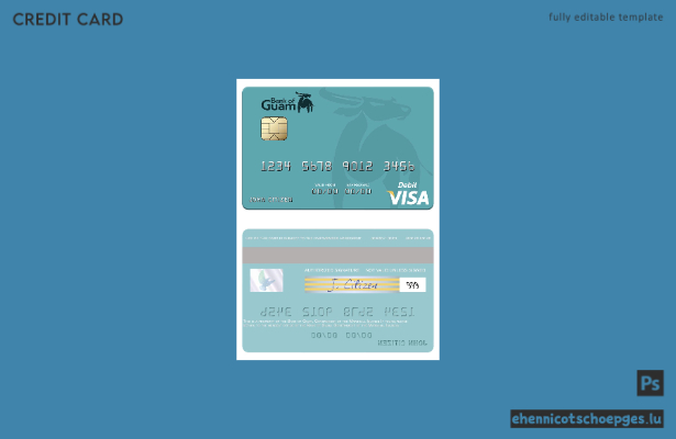 Beispielvorschau der Marshallinseln Bank of Guam Visa-Debitkarte
